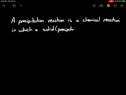 what-is-a-precipitation-reaction-provide-an-example-and-identify-the-precipitate