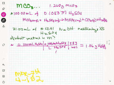 a-1268-mathrmg-sample-of-a-metal-carbonate-leftmathrmmco_3right-was-treated-with-10000-mathrmml-of-0