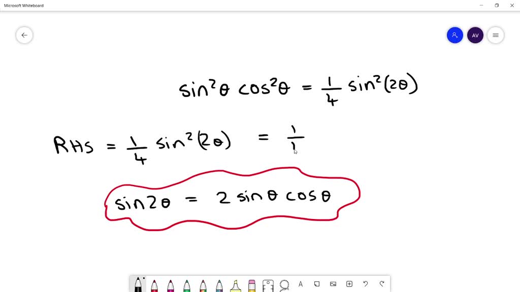 ⏩SOLVED:Establish each identity. sin^2 θcos^2 θ=(1)/(4) sin^2(2 θ ...