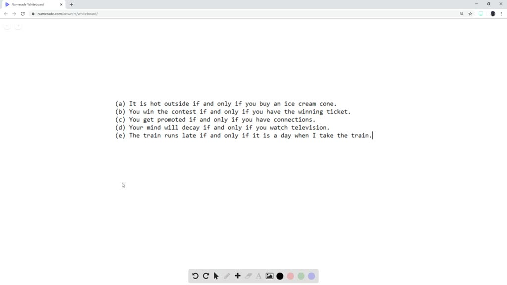 Solved write each of these propositions in the form p if and only if q