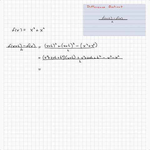 find-the-difference-quotient-fracfxh-fxh-for-each-function-fxx3x2