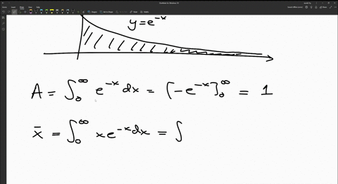 about-the-infinite-region-in-the-first-quadrant-between-the-curve-ye-x-and-the-x-axis-find-the-centr
