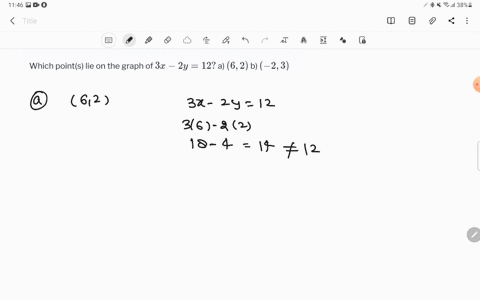 which-points-lie-on-the-graph-of-3-x-2-y12-a-62-b-23