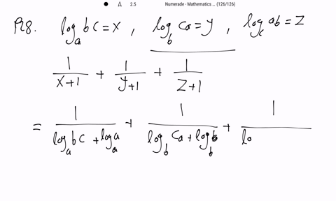 if-log-_0-b-cx-log-_h-c-ay-log-a-bz-then-the-value-of-frac1x1frac1y1frac1z1-is-a-i-b-2-c-3-d-0