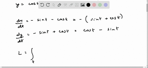 find-the-arc-length-of-the-following-curves-on-the-given-interval-xcos-t-sin-t-ycos-tsin-t-0-leq-t-l