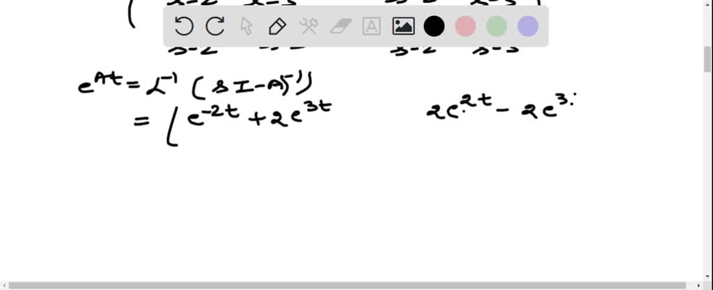 SOLVED:In Problems 19-22, use the method of Example 2 to compute e^𝐀 t ...