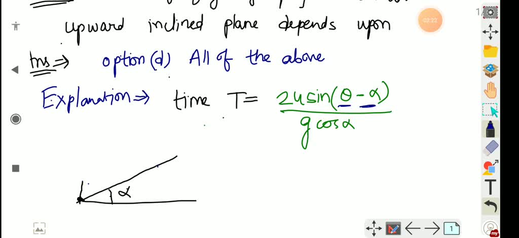 SOLVED:The time of flight of a projectile on an upward inclined plane ...
