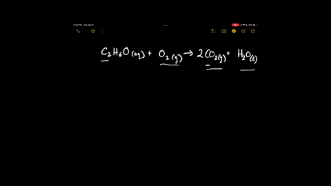 when-ethanol-mathrmc_2-mathrmh_6-mathrmoa-q-is-consumed-it-reacts-with-oxygen-gas-in-the-body-to-pro