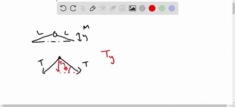 a-ball-of-mass-m-is-connected-to-two-rubber-bands-of-length-l-each-under-tension-t-as-shown-in-figur