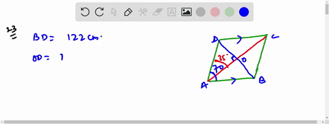 the-shorter-diagonal-of-a-rhombus-with-a-70circ-angle-is-122-mathrmcm-long-how-long-to-the-nearest-c