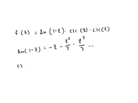 use-laurent-series-to-find-the-residues-of-the-given-functions-at-the-origin-fracln-1-zsin-2-z
