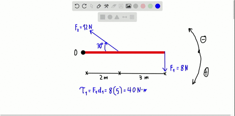 calculate-the-net-torque-about-point-o-for-the-two-forces-applied-as-in-textbffig-e102-the-rod-and-b
