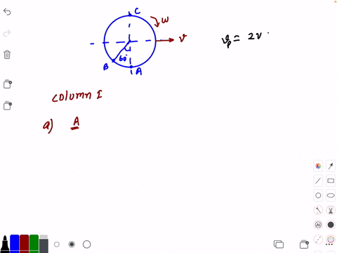 a-disc-of-radius-mathrmr-rolls-on-a-rough-surface-with-constant-angular-velocity-omega-mathrmv-is-th