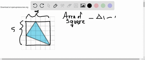 find-the-area-of-the-triangle-show-your-reasoning-if-you-get-stuck-consider-drawing-a-rectangle-arou