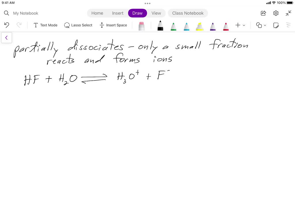 SOLVED:What do we mean by the term partially dissociates? Give an ...