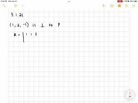 let-mathbfp-be-the-plane-in-mathbfr2-with-equation-x2-y-z0-find-a-vector-perpendicular-to-p-what-mat