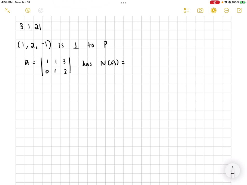 SOLVED Let be the plane in 2 with equation x 2 y z 0. Find