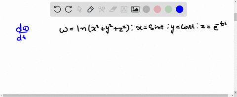 compute-d-w-d-t-wln-leftx2y2z2right-xsin-t-ycos-t-ze-t2