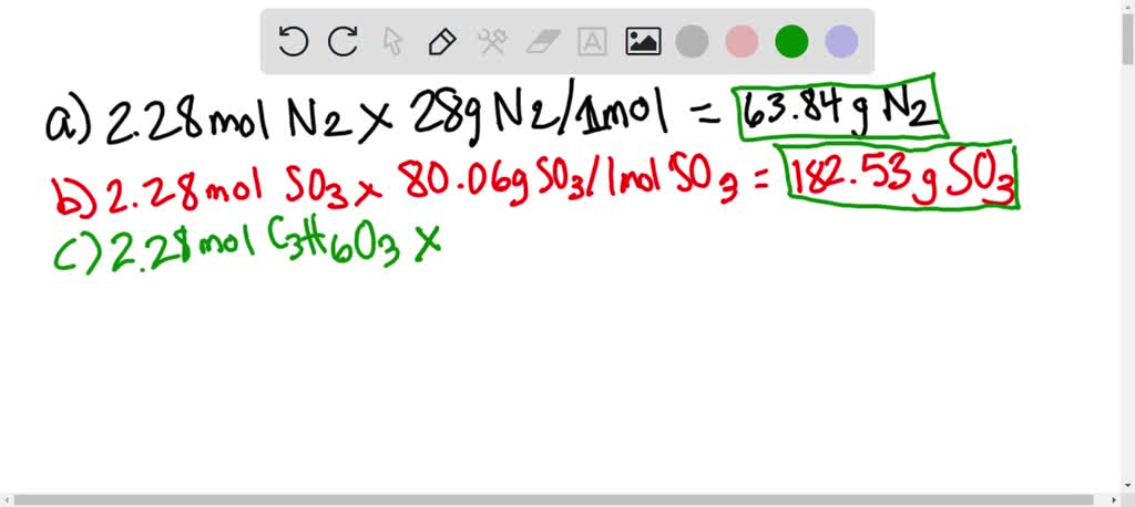 Solvedcalculate The Mass In Grams In 228 Mol Of Each Of The Following A Pd B So3 C C3 H6 3820