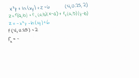 find-the-equation-of-the-tangent-plane-at-the-given-point-x2-yln-x-yz6-at-the-point-40252