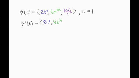 find-a-tangent-vector-at-the-given-value-of-t-for-the-following-curves-mathbfrtleftlangle-2-t4-6-t3-