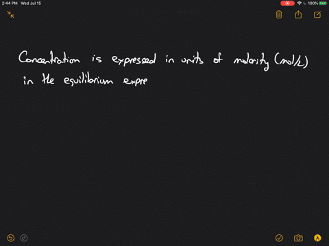 what-units-should-you-use-when-expressing-concentrations-or-partial-pressures-in-the-equilibrium-c-2