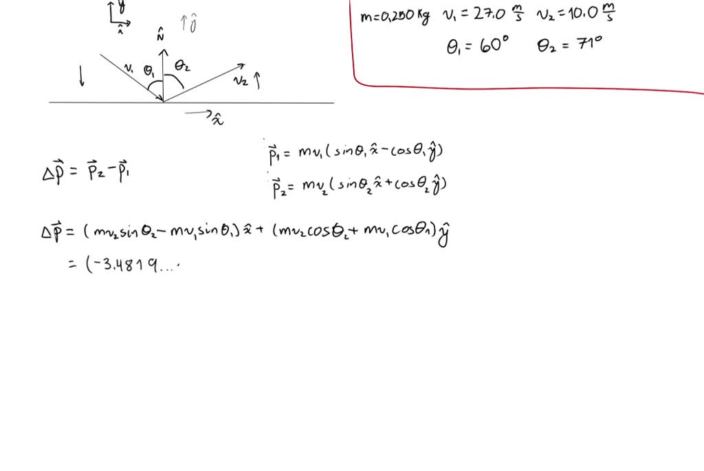 SOLVED A billiard ball of mass m=0.250 kg hits the cushion of a