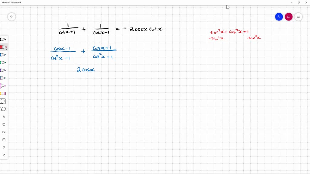 Solved Verifying A Trigonometric Identity Verifying A Trigonometric