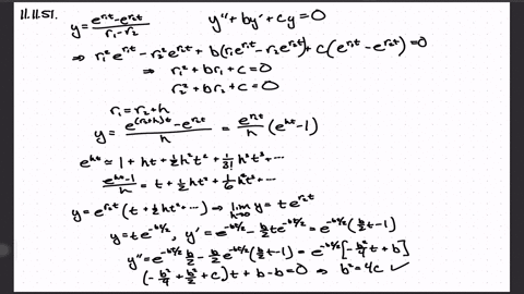 a-if-r_1-neq-r_2-and-r_1-and-r_2-satisfy-r2b-rc0-show-that-yfracer_1-t-er_2-tr_1-r_2-is-a-solution-3