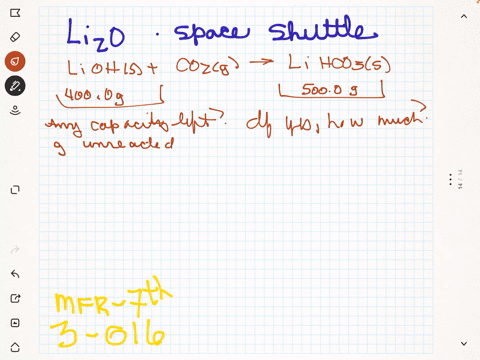 after-lithium-hydroxide-is-produced-aboard-the-space-shuttle-by-reaction-of-mathrmli_2-mathrmo-with-