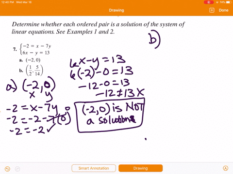 ⏩SOLVED:Determine whether each ordered pair is a solution of the ...