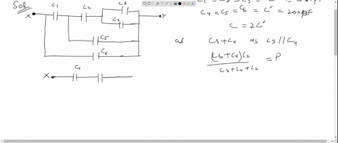 in-the-given-network-of-capacitors-as-shown-in-fig-4104-given-c_1c_2c_3400-mathrmpf-and-c_4c_5c_5200