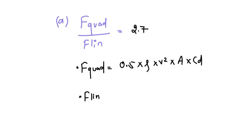 When a baseball flies through the air, the ratio fquad / flin of the ...