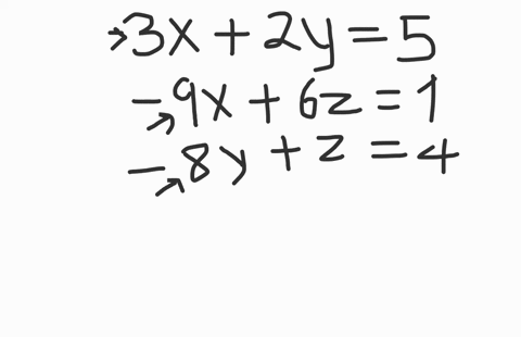 what-is-the-augmented-matrix-of-the-following-system-beginaligned3-x2-y-5-9-x6-z-1-8-yz-4endaligned