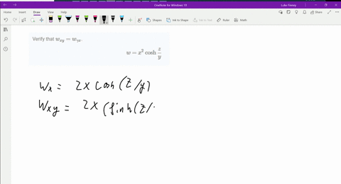 verify-that-w_x-yw_gamma-x-wx2-cosh-fraczy