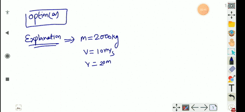 a-car-of-mass-2000-mathrmkg-is-moving-with-a-speed-of-10-mathrmms-1-on-a-circular-path-of-radius-20-