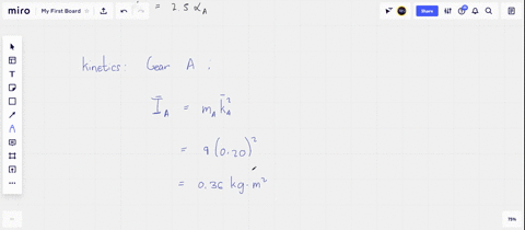 each-of-the-gears-a-and-b-has-a-mass-of-9-mathrmkg-and-has-a-radius-of-gyration-of-200-mathrmmm-gear