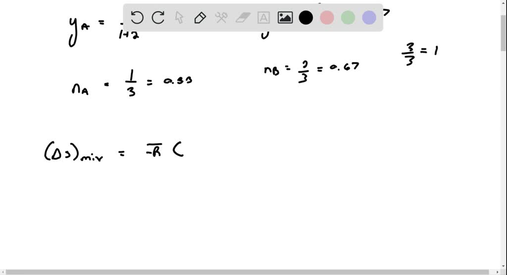 SOLVEDA flow of gas A and a flow of gas B are mixed in a 1 1 mole