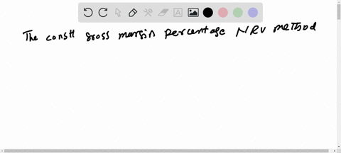 SOLVED: Why is the constant gross-margin percentage NRV method