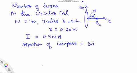 a-100-turn-circular-coil-of-wire-has-a-radius-of-200-mathrmcm-and-carries-a-current-of-0400-a-the-no