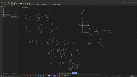 determine-the-point-of-intersection-p-in-the-first-quadrant-of-the-two-ellipses-fracx2a2fracy2b21--3
