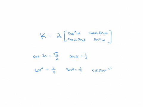 a-mass-m-is-supported-by-two-sets-of-springs-oriented-at-30circ-and-120circ-with-respect-to-the-x-ax