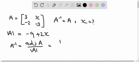 find-x-such-that-the-matrix-is-equal-to-its-own-inverse-aleftbeginarrayrr3-x-2-3endarrayright