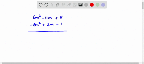 subtract-beginarrayr6-m2-11-m5-8-m22-m-1-hlineendarray