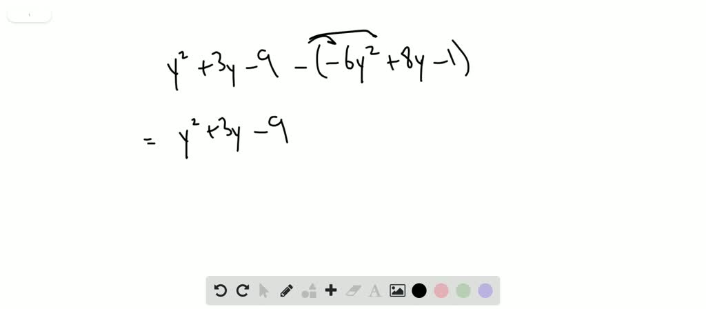 SOLVED:Subtract and write the resulting polynomial in descending order ...