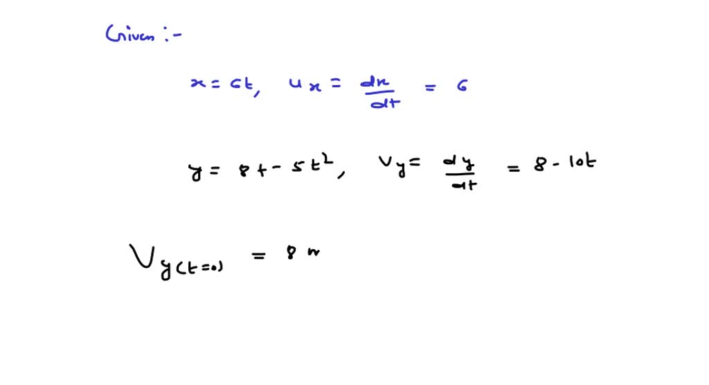 SOLVED:The height y and the distance x along the horizontal plane of a ...