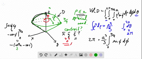 centroid-find-the-centroid-of-the-solid-bounded-above-by-the-sphere-rhoa-and-below-by-the-cone-phi-3