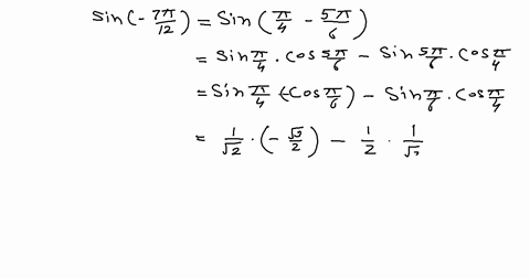 SOLVED:Find the exact values of the sine, cosine, and tangent of the ...