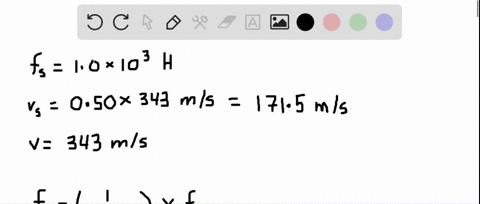 a-source-of-sound-waves-of-frequency-10-mathrmkhz-is-traveling-through-the-air-at-050-times-the-spee