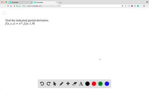 find-the-indicated-partial-derivative-fx-y-z-xyz-f_ze-1-0